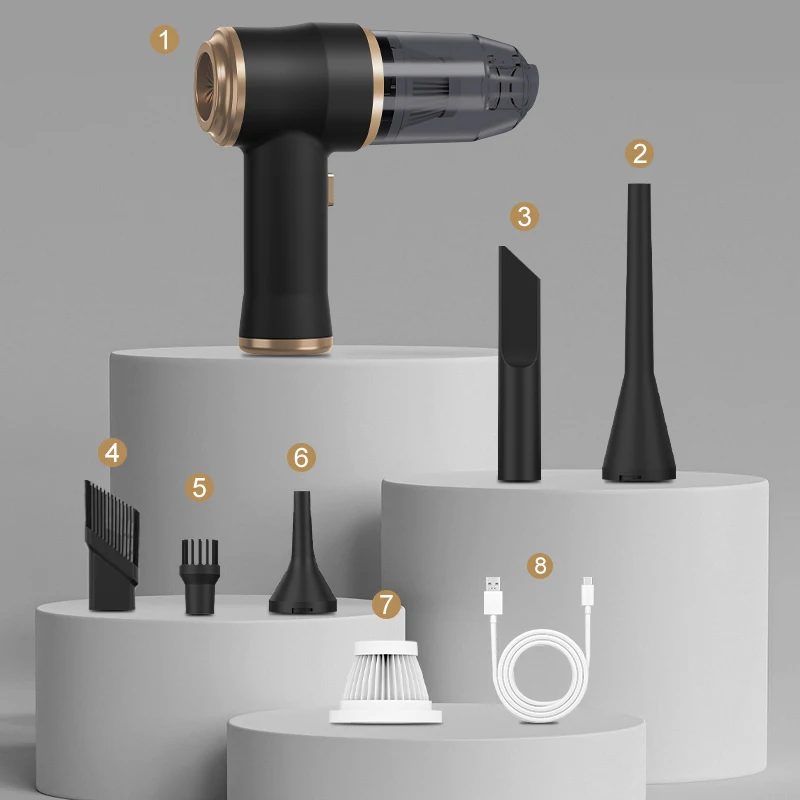 Wireless Car Vacuum Cleaner for Cleaning Bedroom Carpets Portable High Power Function Home Appliance Cleaning Machine thumbnail 3