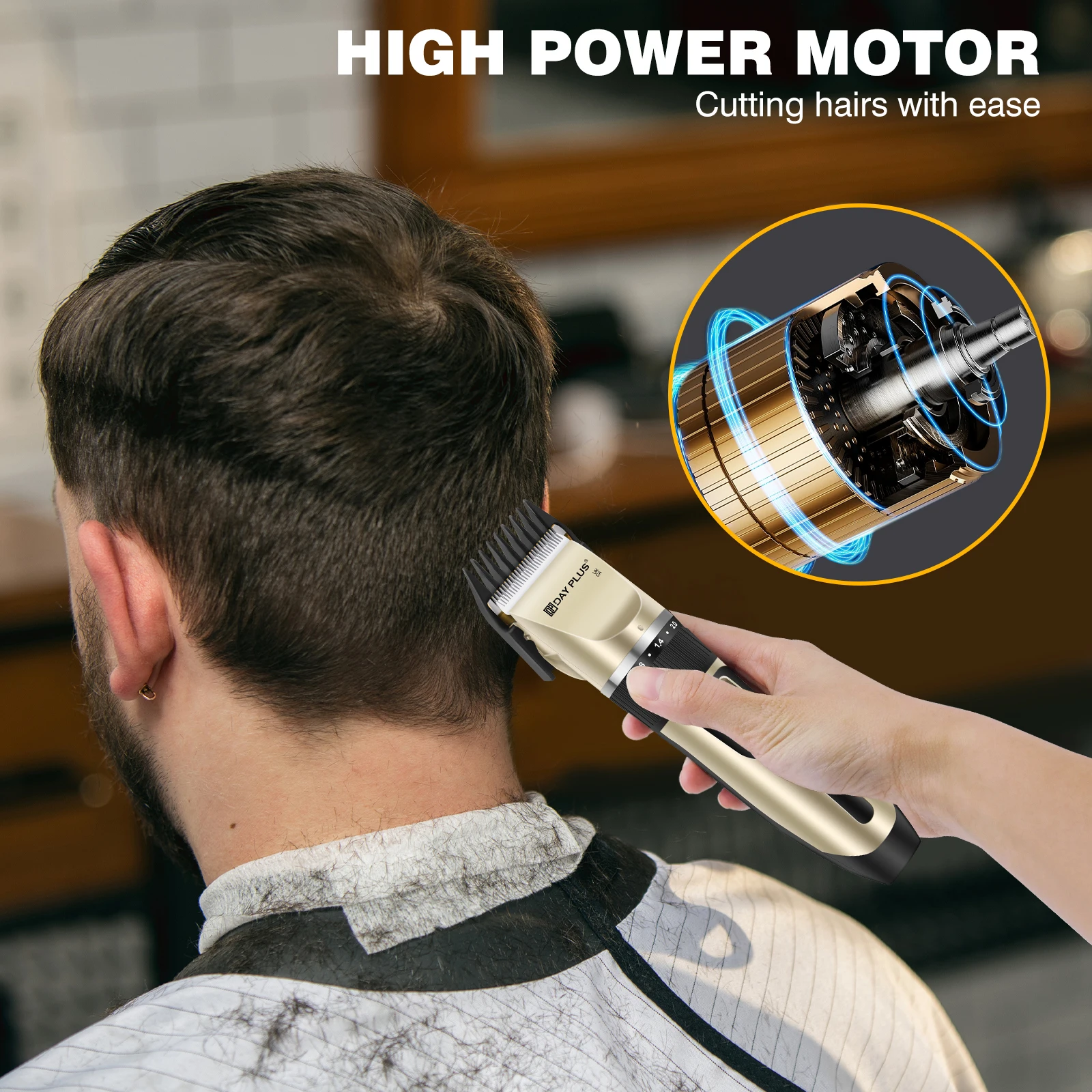 Professional Hair Trimmer, All-in-1 Body Hair Trimmer, Cordless Precision Trimmer, 90 Minutes Ultrasonic Sharp Blade for Men, Ki thumbnail 2