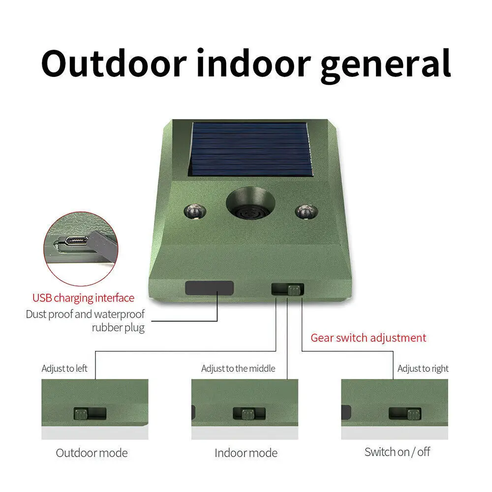 Solar Ultrasonic Garden Dog Cat Fox Pest Scarer Deterrent Repeller UK thumbnail 2