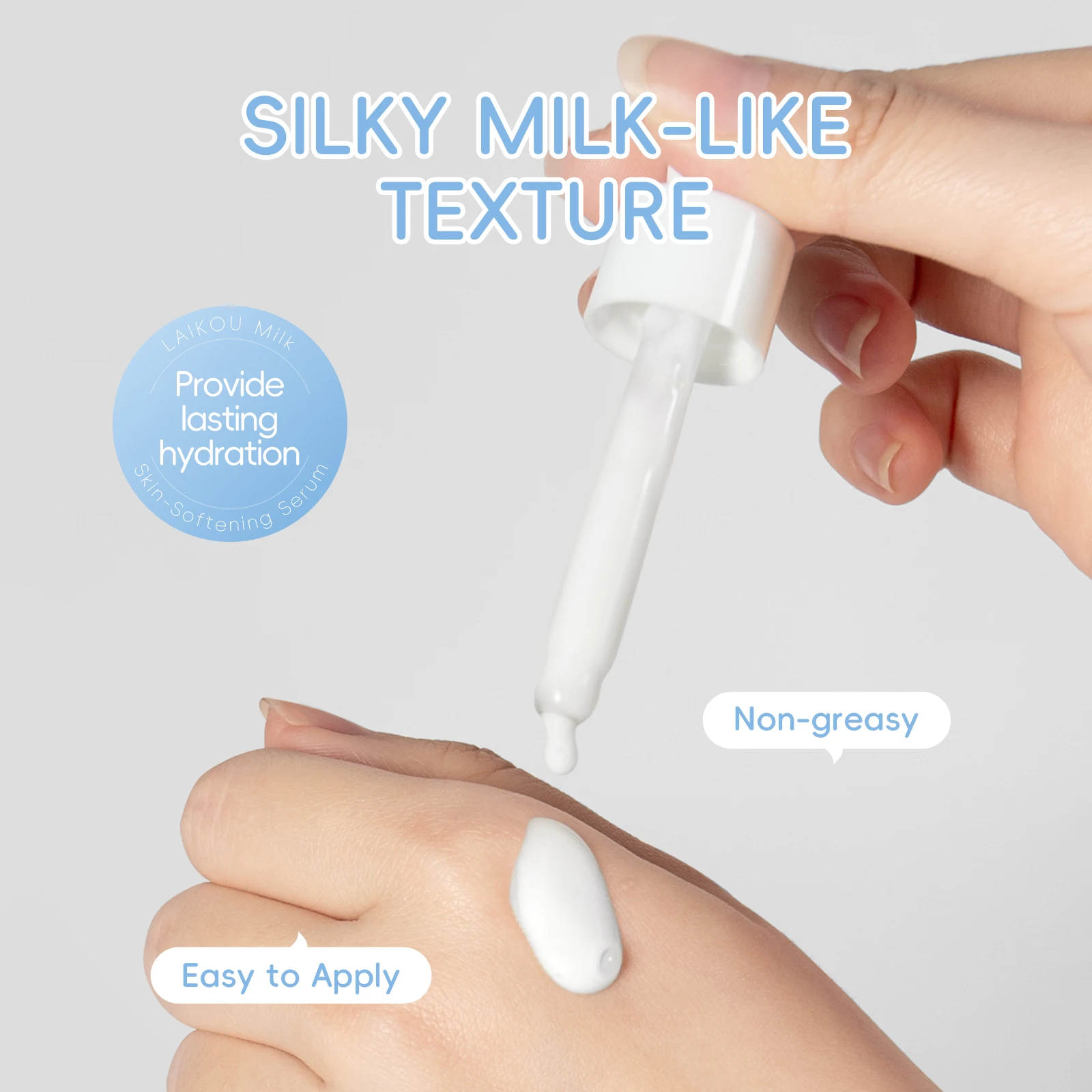 LAIKOU Milk Skincare Set Softening Serum Moisturizing Cream Gentle Cleanser Brightening Hydration Travel Kit thumbnail 5