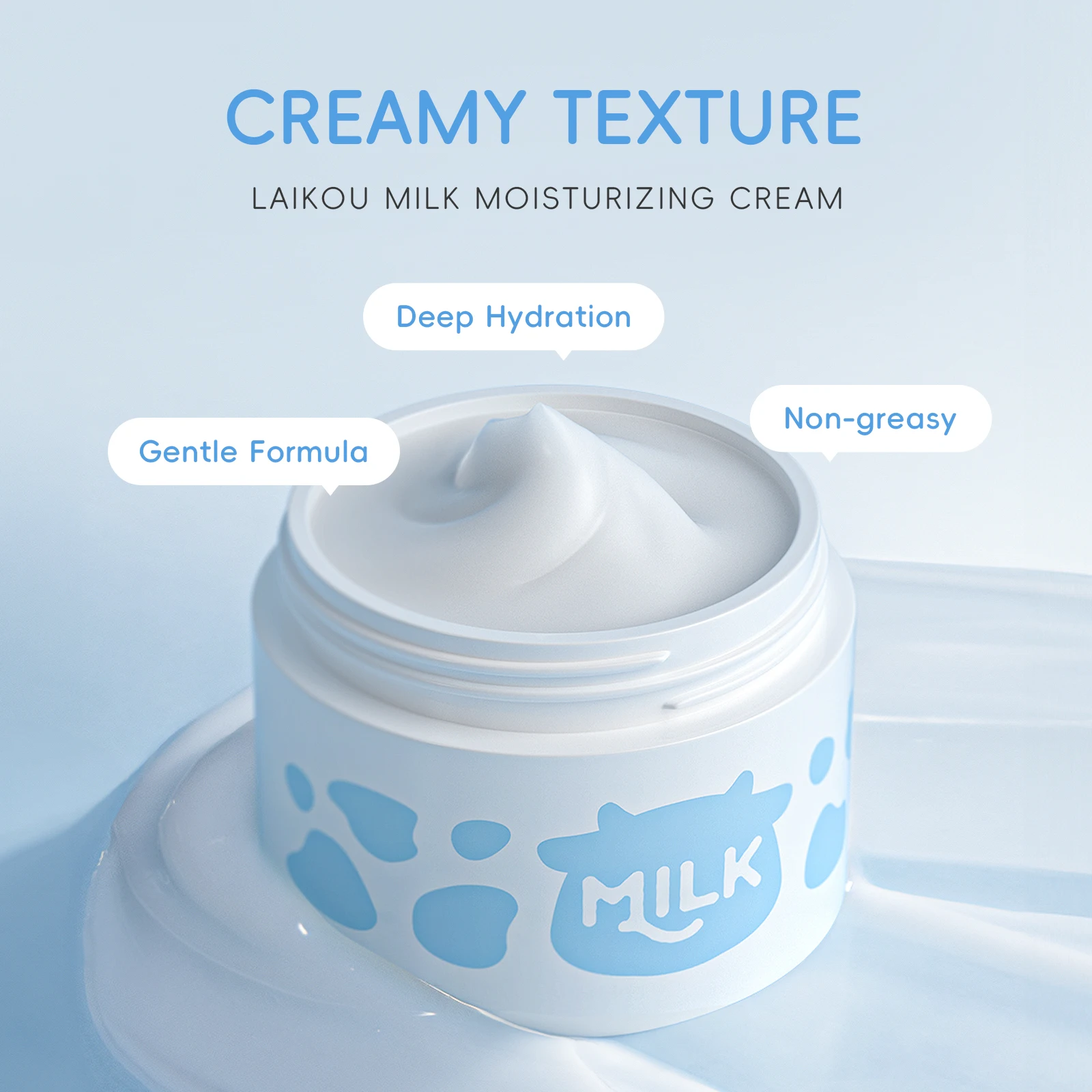 LAIKOU Milk Skincare Set Softening Serum Moisturizing Cream Gentle Cleanser Brightening Hydration Travel Kit thumbnail 3