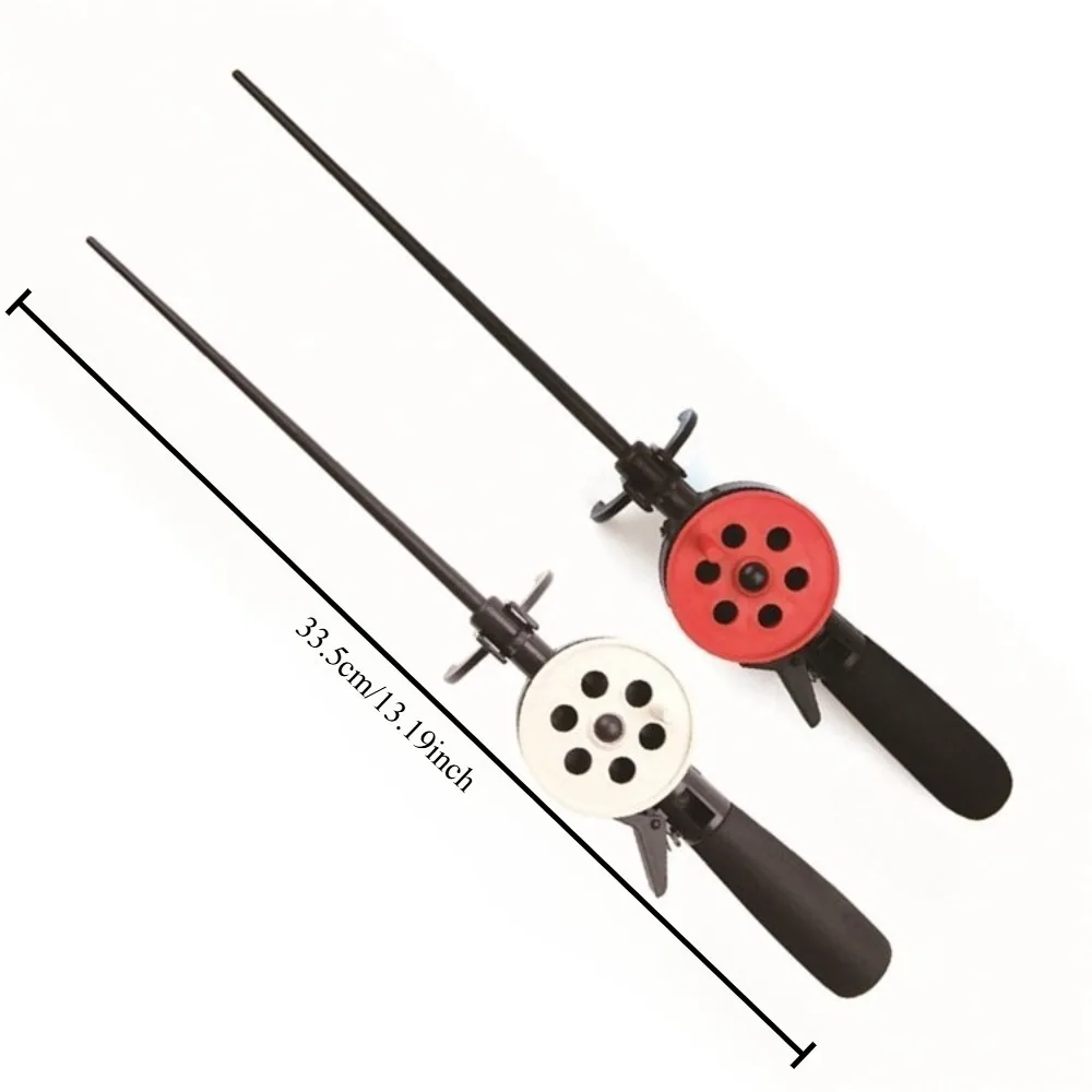 1pc 33.5cm Mini Ice Fishing Rod and Reel Combo Portable Winter Fishing Pole Mini Ice Fishing Rod Sea Fishing Rod Tackle Pesca thumbnail 2