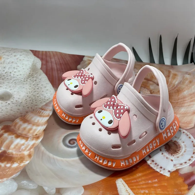 Summer Kids ShoesSandals Hole Children's Shoes Slippers Soft Anti-Skid Cartoon Design Hole Baby Shoes Sandy Beach For Boys Girls