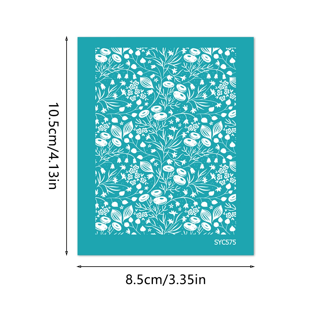 1~4 Sheet Silkscreen Stencil Vintage Intertwined Rose Pattern Reusable Silkscreen Print Mesh DIY Jewelry Earring Decal Making thumbnail 4