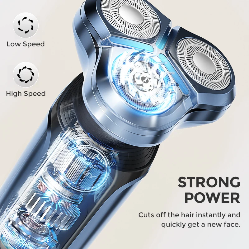 SEJOY Electric Shaver for Men,Hair Trimmer,Nose Hair Scissors,Facial Cleanser, Facial Massager Rechargeable Shaving Machine thumbnail 5