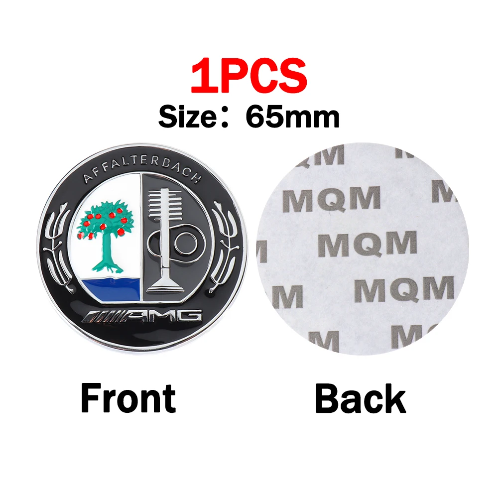45mm 65mm 3D Metal Logo Apple Tree AMG Emblem Car Rear Side C Pillar Badge for Mercedes Benz A C E GLA GLC GLE GLS Sticker thumbnail 5