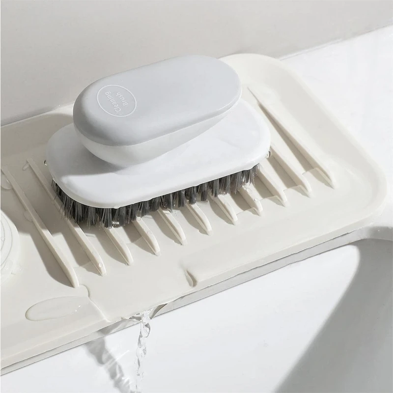 1pc Silicone Kitchen Sink Pad, Modern Beige Anti-slip Splash Prevention Faucet Absorbent Pad For Kitchen thumbnail 3
