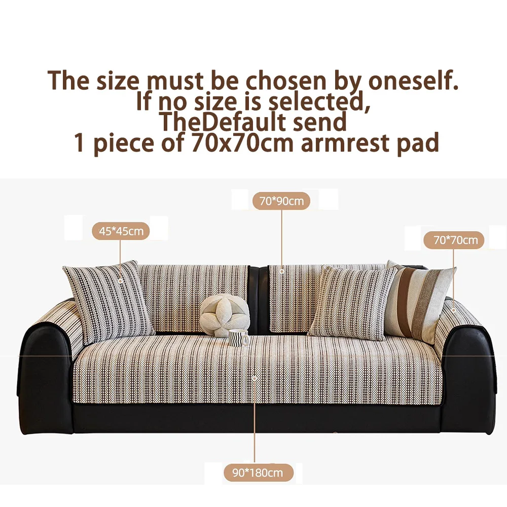 Soft Chenille Sofa Cushions Non-Slip Seat Covers Living Room Decor Woven Texture Warm Home Textiles Furniture Pads Couch Cover thumbnail 3