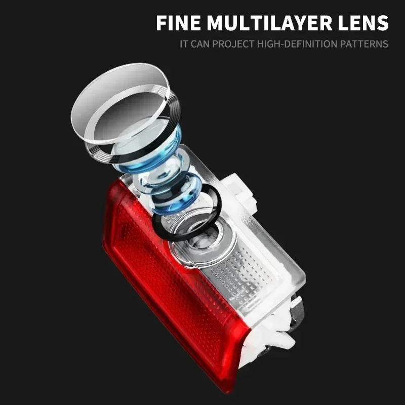 2Pc LED Car Styling Welcome Door Lights Emblem Accessory For Mercedes Benz AMG W205 C300 W203 W206 W108 W124 W126 W140 W168 W169 thumbnail 4
