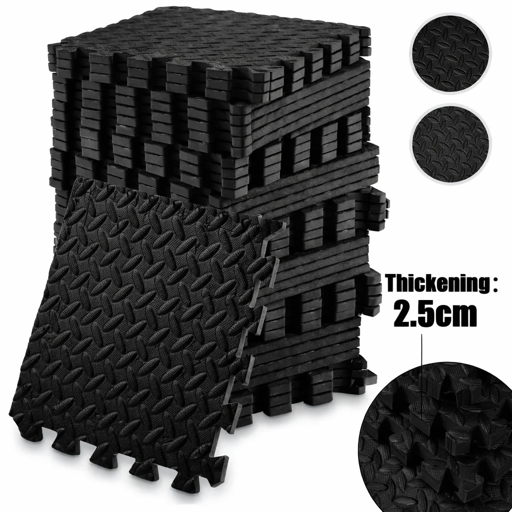 2.5cm Thickened Version Interlocking Puzzle Tiles 30x30cm Thick EVA Foam Floor Mat Yoga Fitness Exercise Gym Home Carpet Pad