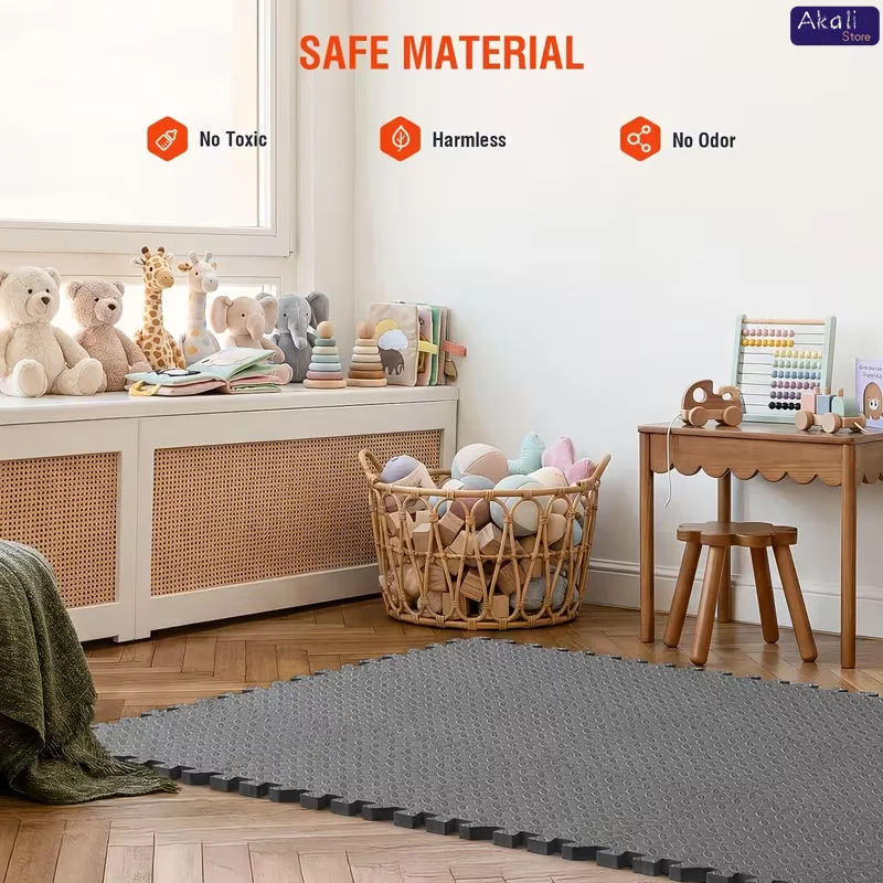 2.5cm Thickened Version Interlocking Puzzle Tiles 30x30cm Thick EVA Foam Floor Mat Yoga Fitness Exercise Gym Home Carpet Pad thumbnail 3