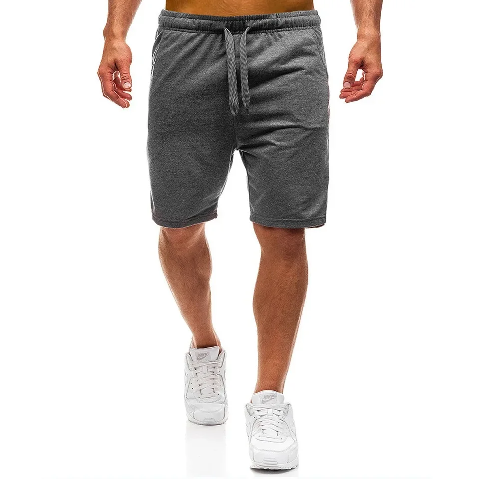 2025 Summer New Solid Color Drawstring Pocket Casual Five Point Shorts Outdoor Fashion Sports Gym Fitness Training Beach Shorts thumbnail 4