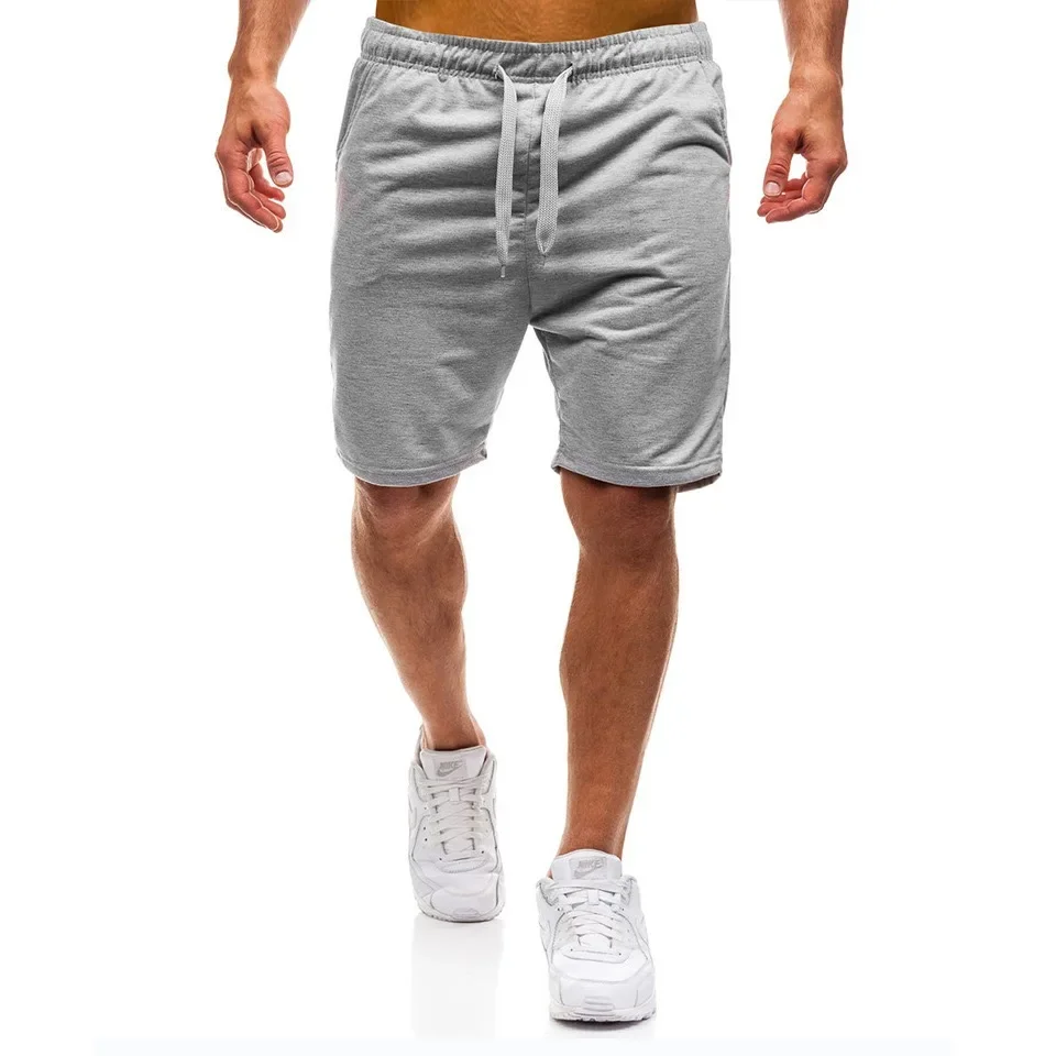 2025 Summer New Solid Color Drawstring Pocket Casual Five Point Shorts Outdoor Fashion Sports Gym Fitness Training Beach Shorts thumbnail 5