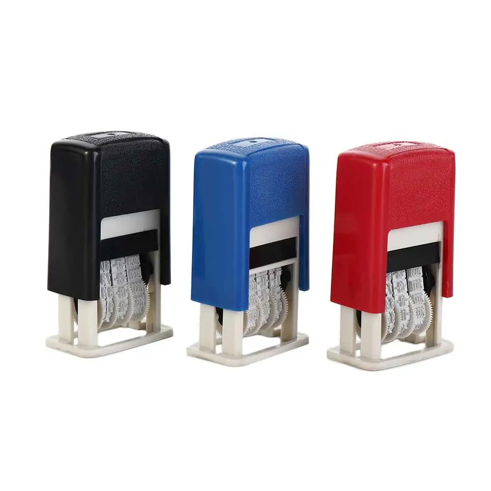 DIY Handle Account Date Stamps Manual Pressing Mini Stamps For Office Supplies Date Wheel Stamp （Without Ink） thumbnail 3