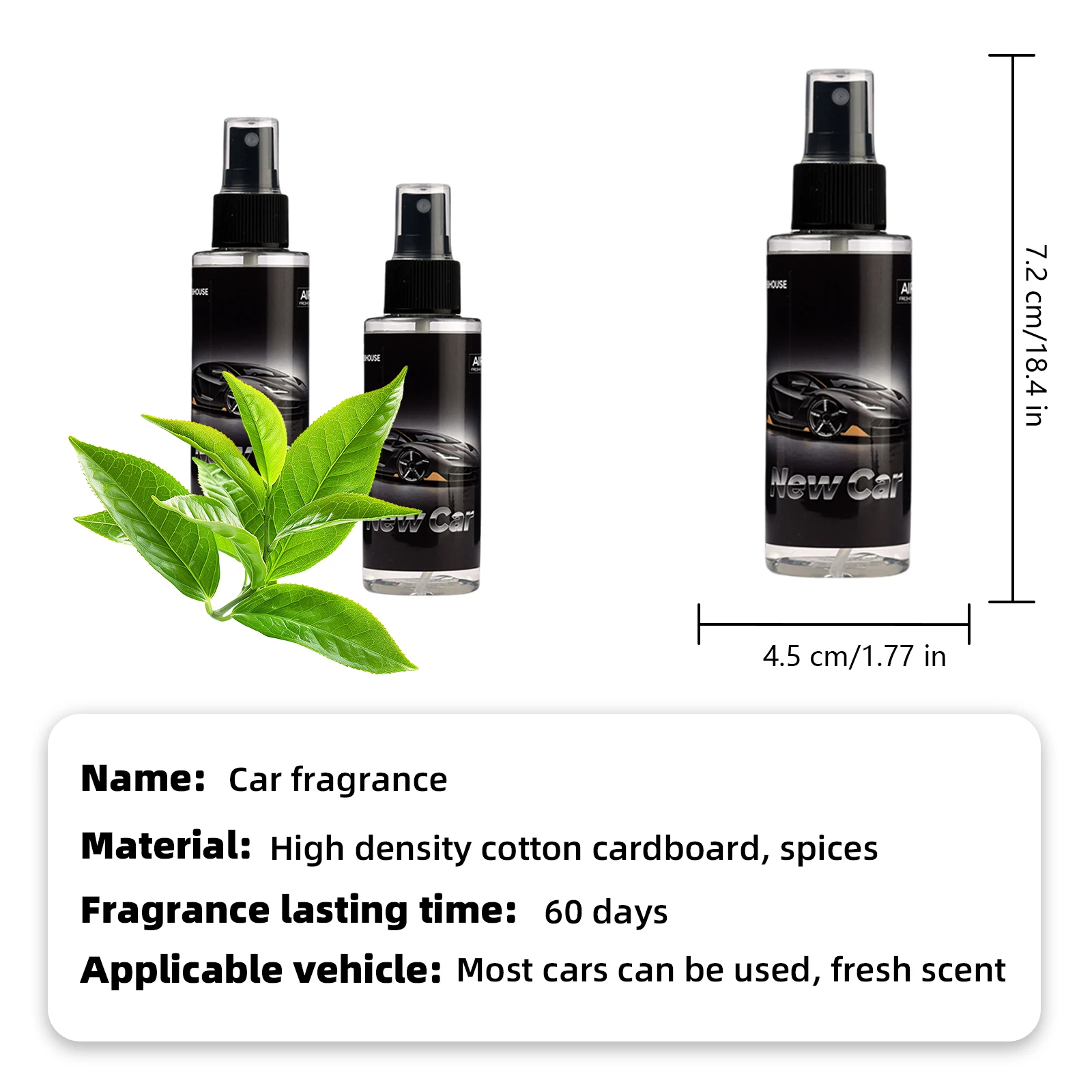 100ml NEW CAR-Scented Hand-Sprayed Air Freshener – Car Spray, Home Air Purifying & Deodorizing Fragrance thumbnail 2