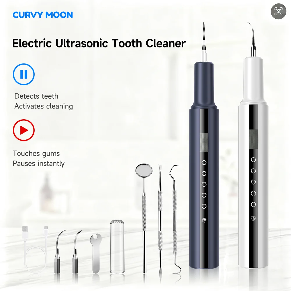 Electric Tooth Cleaner For Teeth Tartar Remover Waterproof IPX6 Vibration Dental Scaler Plaque Calculus Teeth Cleaning Tools