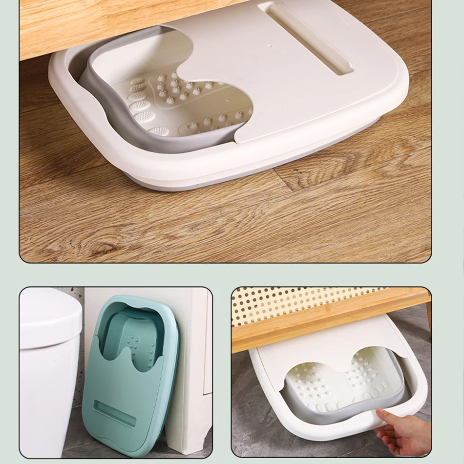 Foldable Foot Bath Tub–Portable, Covered Basin With Ergonomic Design, Silicone Thickening Suitable For Travel And Home Use thumbnail 5