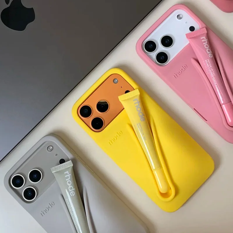 Hot Brand Lemontini Phone  Case for IPhone 11 12 13 14 15 16 Pro Max Plus 17 Air Makeup Lip Gloss Silicone Cover with Lip Glaze thumbnail 2