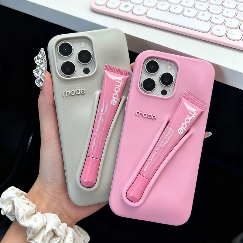 Hot Brand Lemontini Phone  Case for IPhone 11 12 13 14 15 16 Pro Max Plus 17 Air Makeup Lip Gloss Silicone Cover with Lip Glaze thumbnail 6