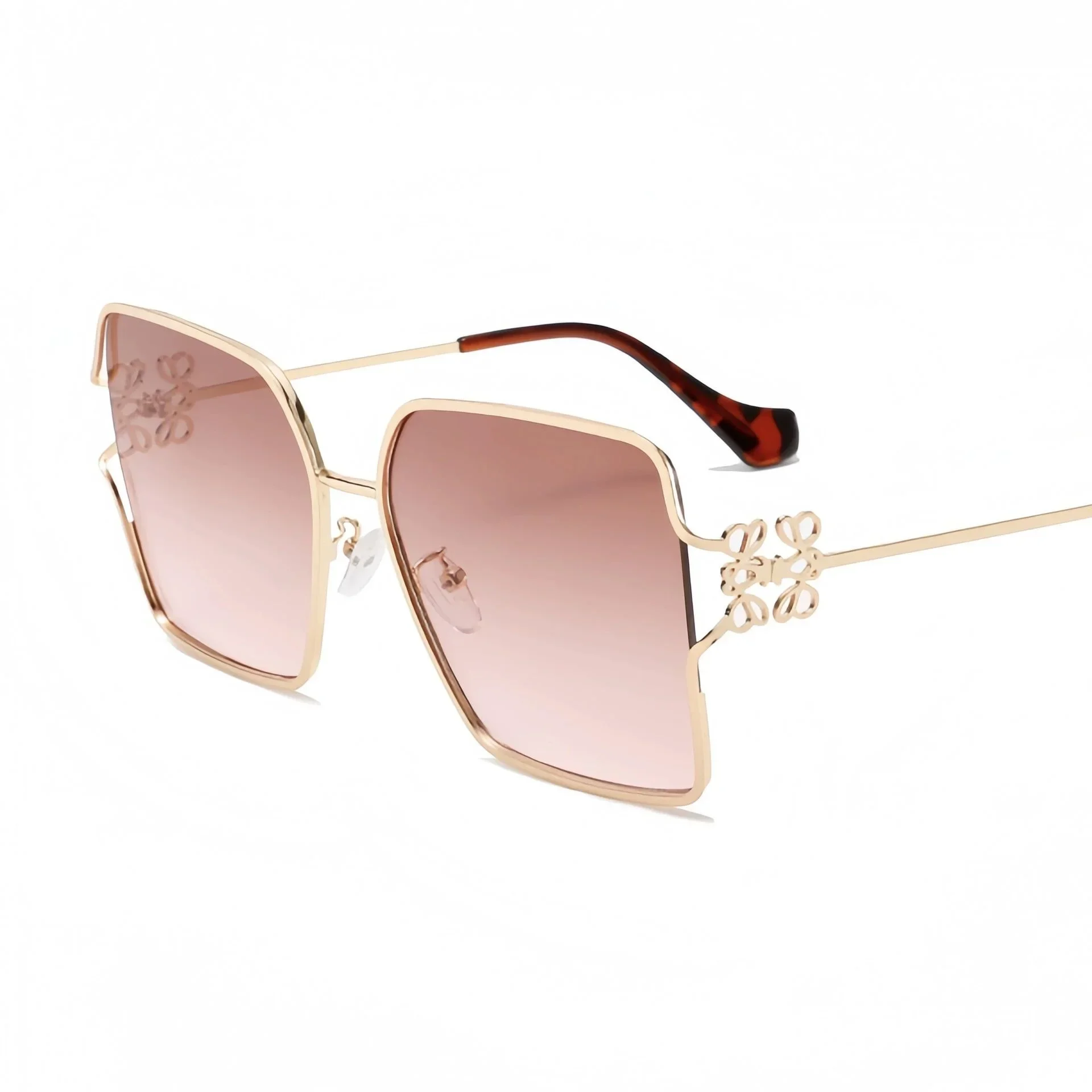New style light luxury logo fashion metal sunglasses for women DS-25016 thumbnail 5