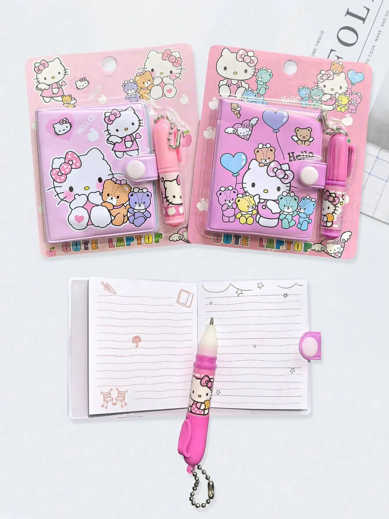 1/4/8/16pcs Hello Notebook Kitty Journal Small Size Kawaii Miini Portable Ledger School Supplies Stationery Birthday Gifts thumbnail 2