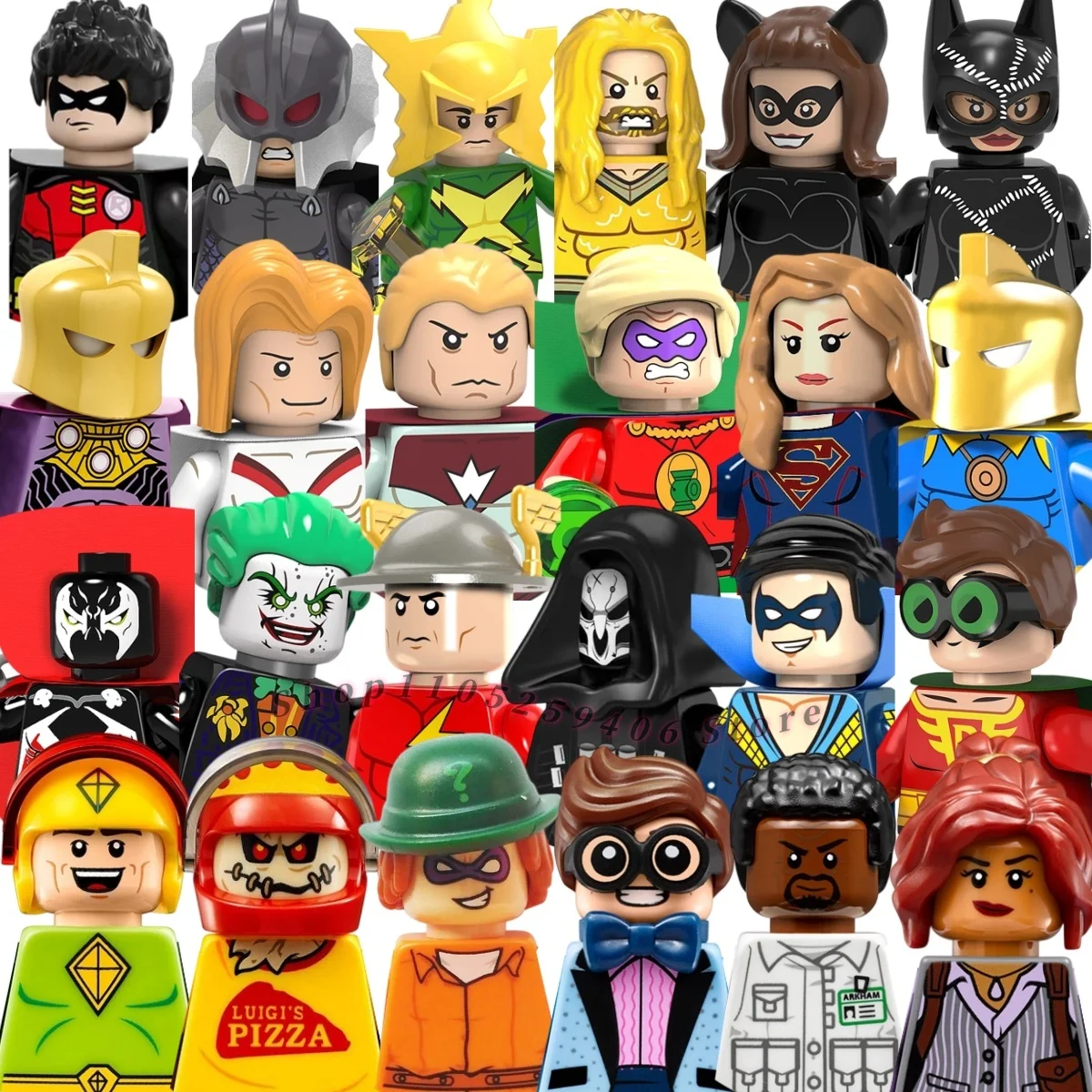 HOT building block toys DC superhero Collect limited edition mini brick block Doctor Fate Mime Firestorm Lobo doll toys gifts