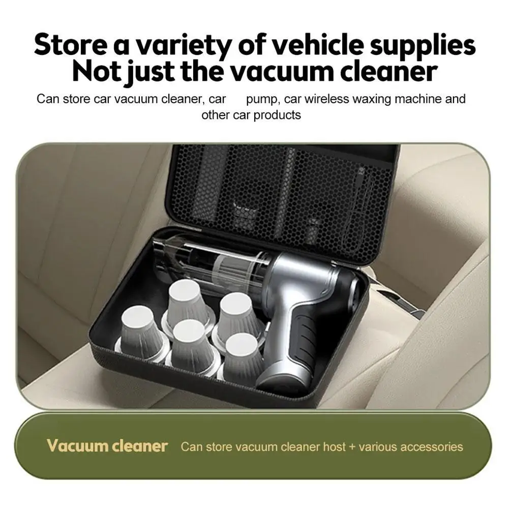 Men's Handbag Car Vacuum Cleaner Storage Bag Wireless Air Pump Storage Pouch EVA Hard-Shell Digital Portable Storage Case Clutch thumbnail 4