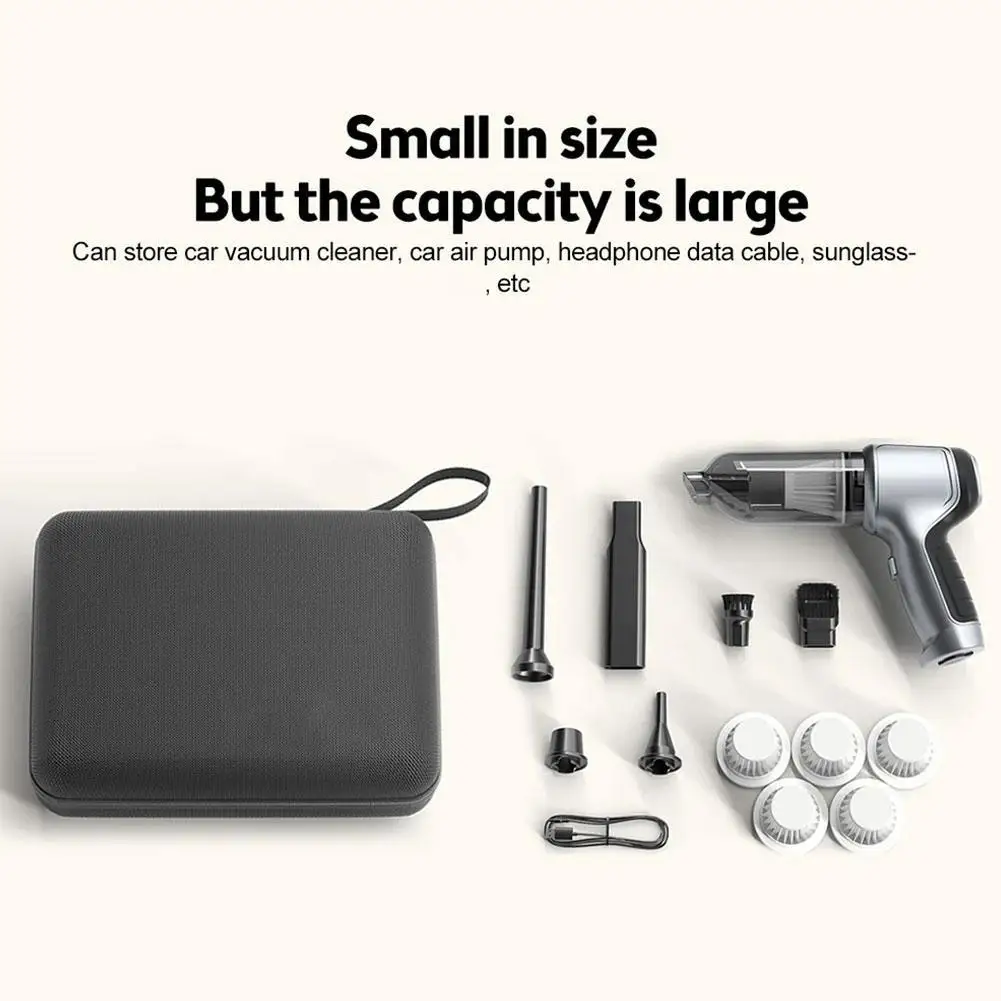 Men's Handbag Car Vacuum Cleaner Storage Bag Wireless Air Pump Storage Pouch EVA Hard-Shell Digital Portable Storage Case Clutch thumbnail 6