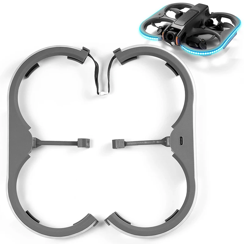 VIFLY Duct Guards Bumper LED Strip Colorful For FPV DJI Avata 2 Drone Quadcopter DIY thumbnail 6