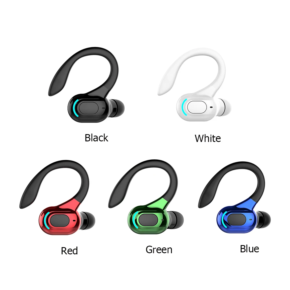 Wireless Headphone Bluetooth-compatible 5.2 Earphone Single Ear Earbuds with Mic HD Sound Quality Headset thumbnail 2