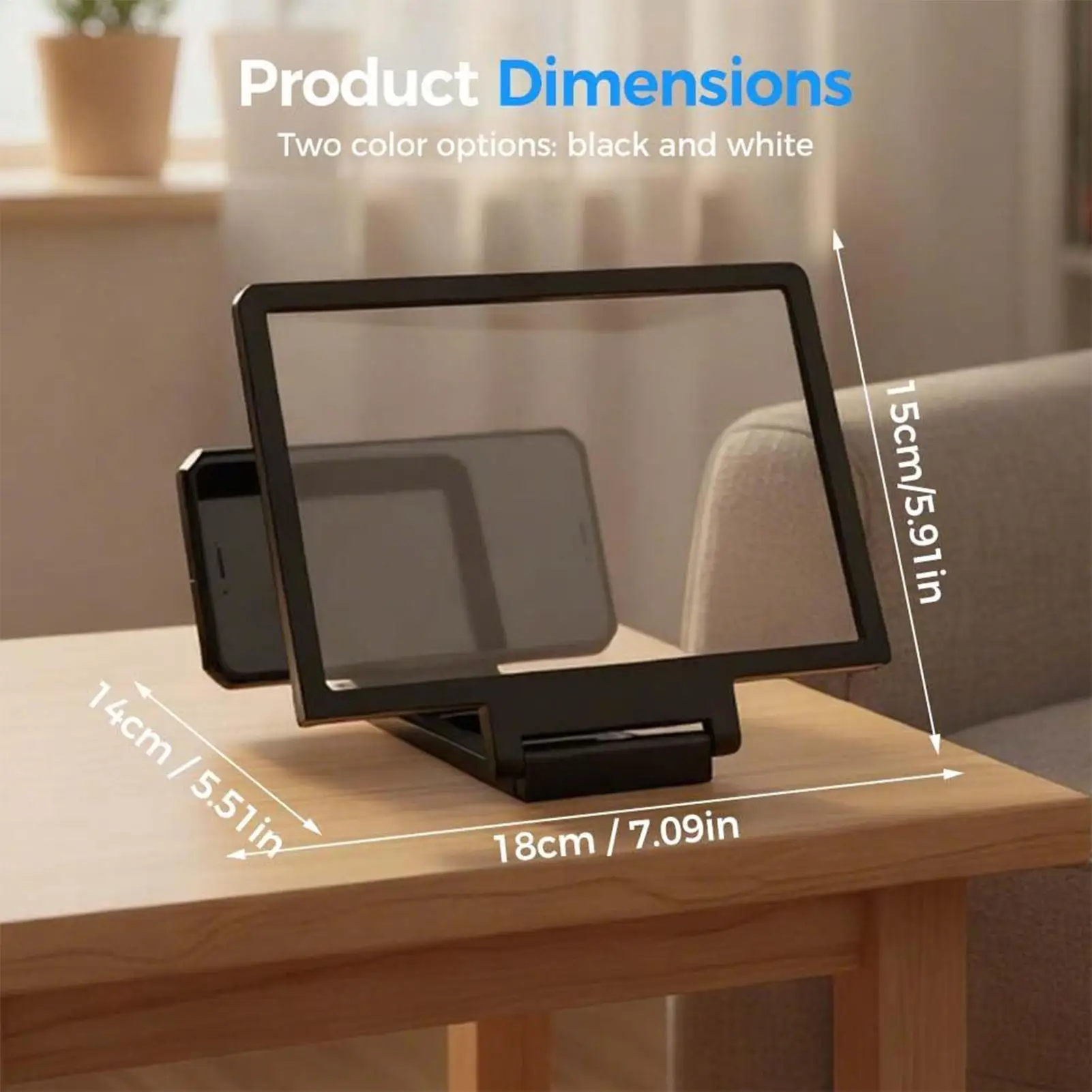 Screen Magnifier for Cell Phone HD Magnifying Lightweight Tool Portable Phone Screen Magnifier for Daily Reading Learning Movie thumbnail 6