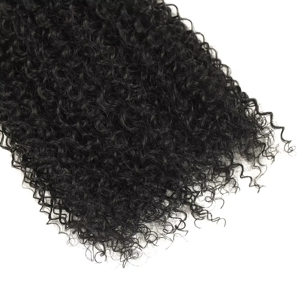 Synthetic Jerry Curly Hair Bundles Organic Fiber 28inch 100g Kinky Curly Hair Extensions Black Crochet Hair Heat Resistant Wave thumbnail 5