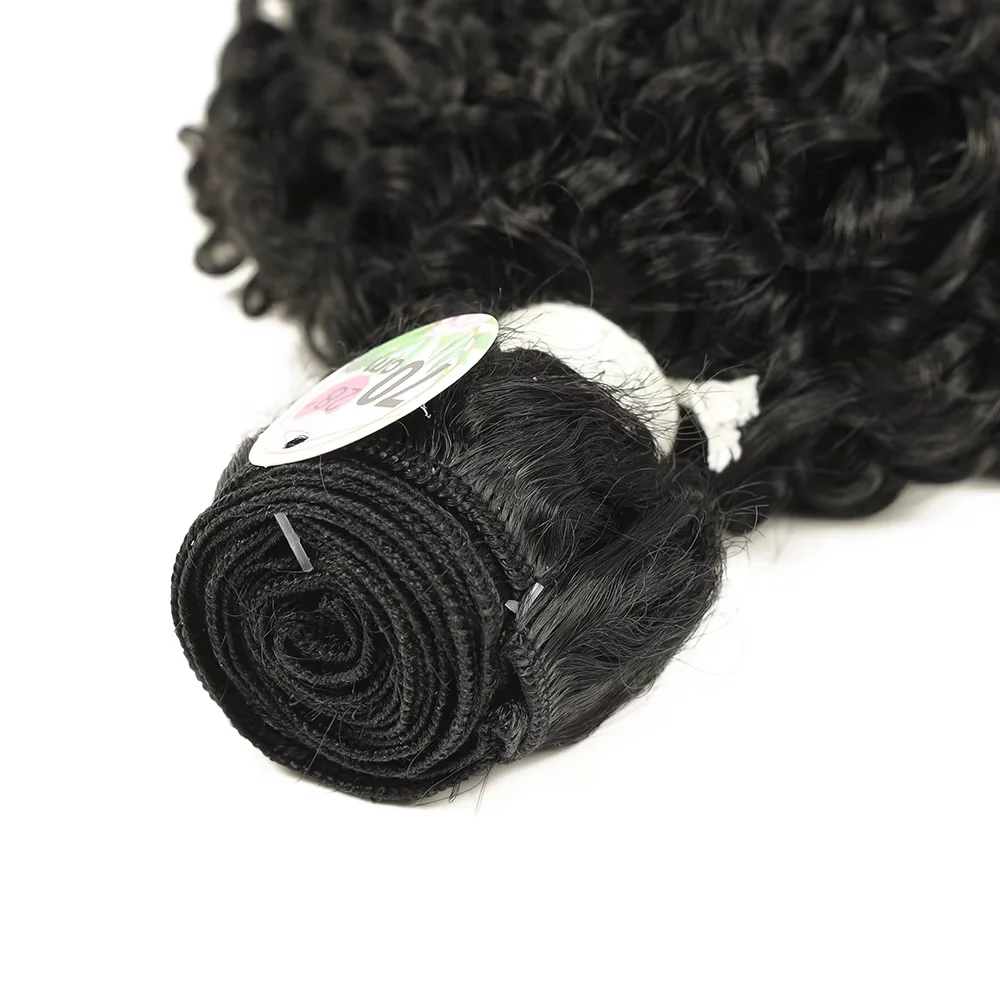 Synthetic Jerry Curly Hair Bundles Organic Fiber 28inch 100g Kinky Curly Hair Extensions Black Crochet Hair Heat Resistant Wave thumbnail 3