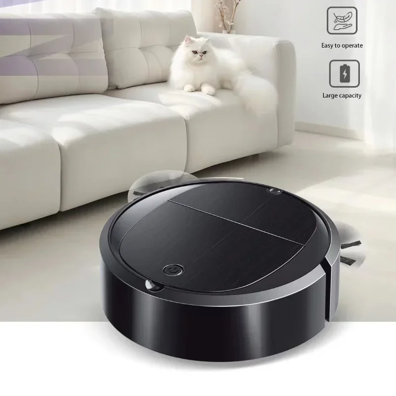 Long battery life Automatic Sweeping Robot Portable Mini Home Vacuum Cleaner USB Rechargeable Wet Dry 3-in-1 Sweeping Machine thumbnail 2