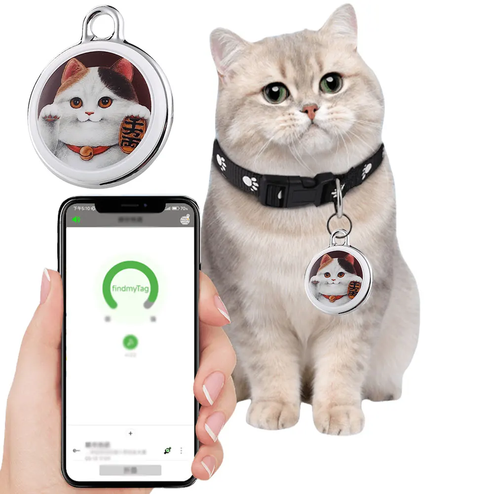 Pet Anti-Lost GPS Tracker Bluetooth-compatible Smart Activity Tracker Waterproof Real-Time Global Location Tracker for Dogs Cats thumbnail 2