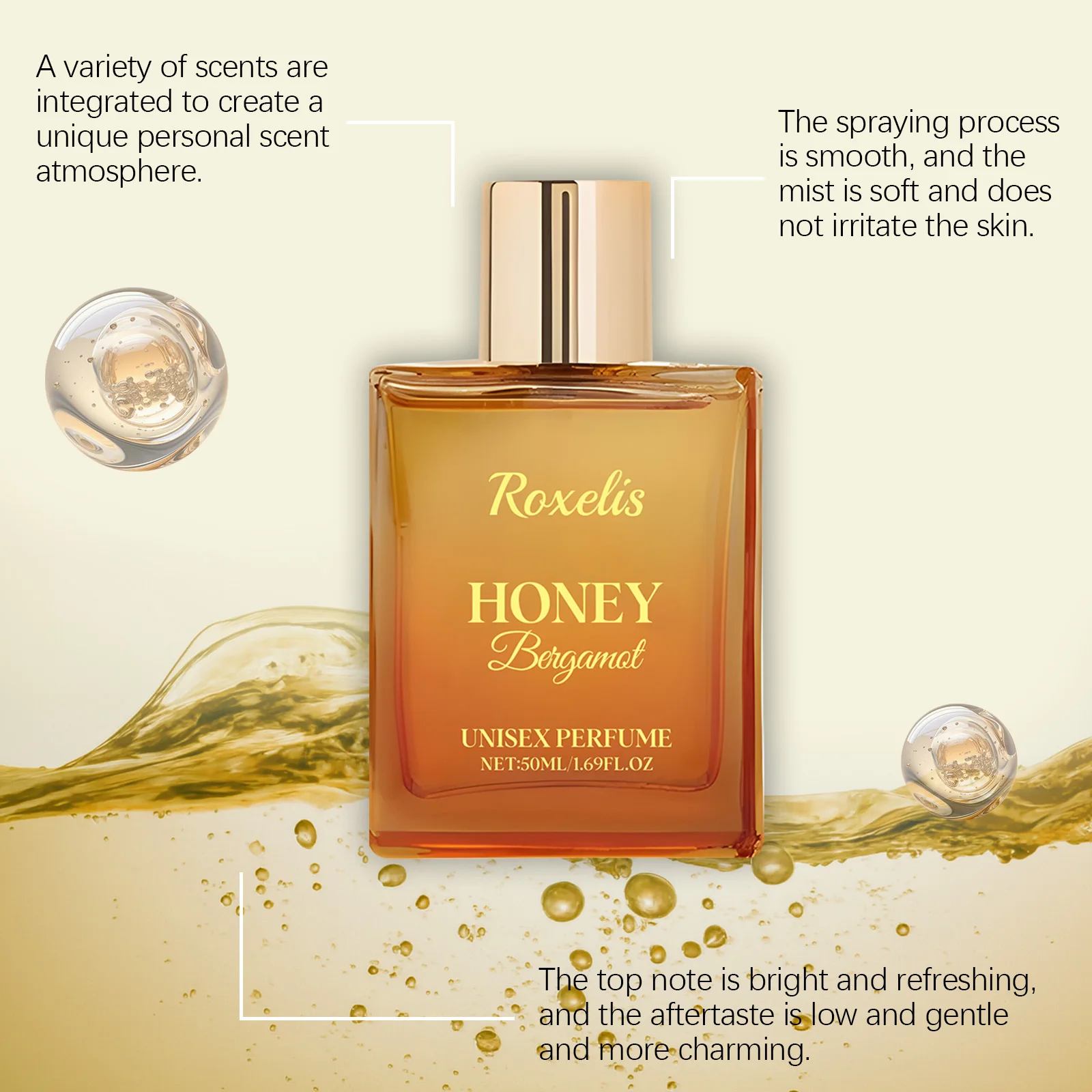 Honey Bergamot Pheromone Fragrance Spray Lasting Fragrance Deodorant Eau de Toilette Cologne Fragrance For Women Skin Care thumbnail 4