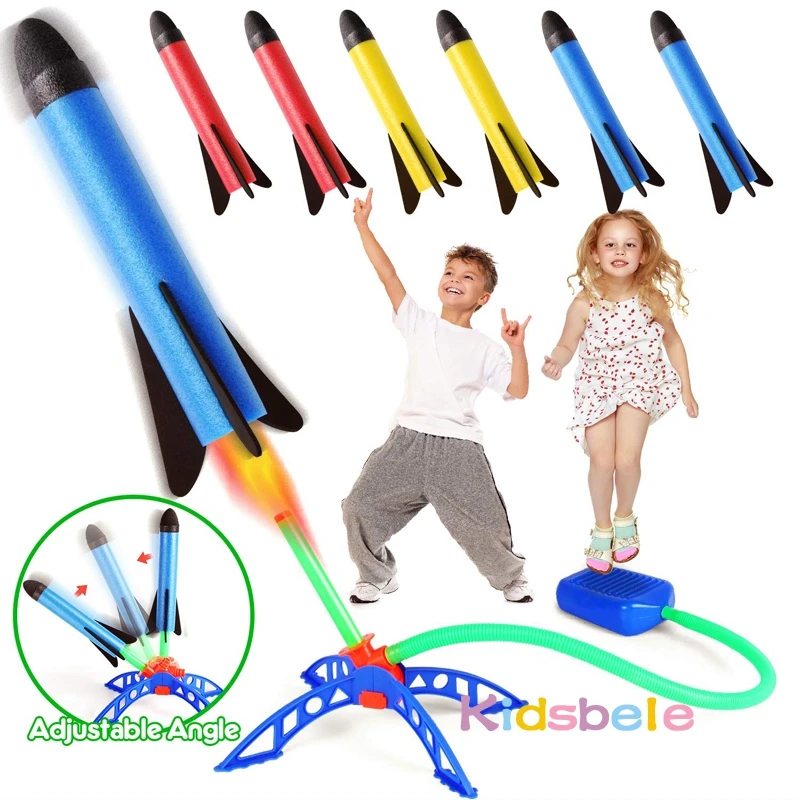 Foot-Pump Air Rocket Launcher Toy Outdoor Kids Play Set  Safe Air-Powered Fun Easy Operation STEM Educational Gift Pedal Game thumbnail 4