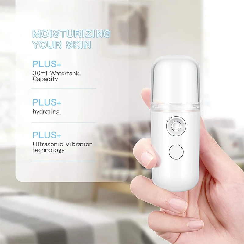 Nano Facial Hydrator Sprayer Portable Face Steamer Nebulizer Home Travel Use Mini Rechargeable Humidifier Beauty Skin Care Tools thumbnail 4