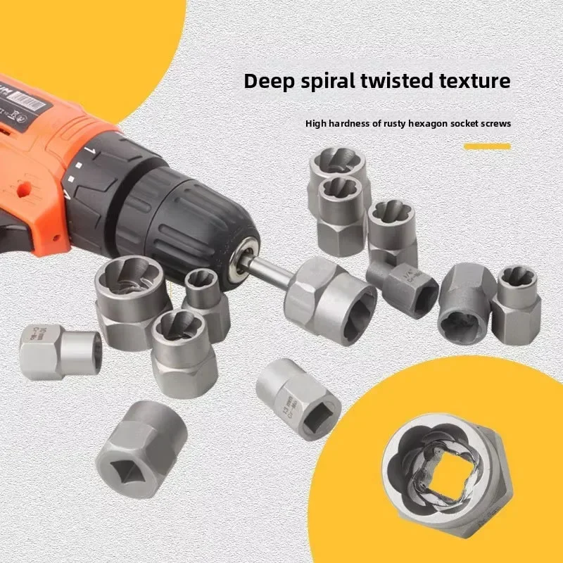 14pcs Stripped Bolt Extractor Set Bolt Remover Set Damaged Bolt Removal Tool for Damaged Frozen Studs Rusted Rounded-Off Bolts thumbnail 4