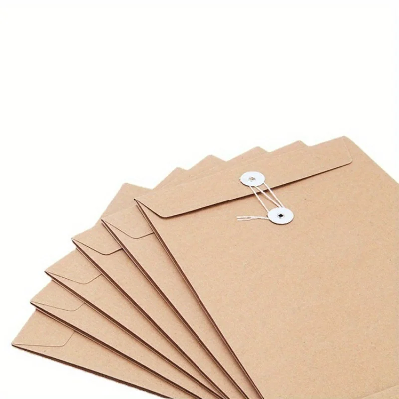 Premium Kraft Paper File Envelope A4 Document Folder with String Closure for Office School Use Document Envelope thumbnail 4
