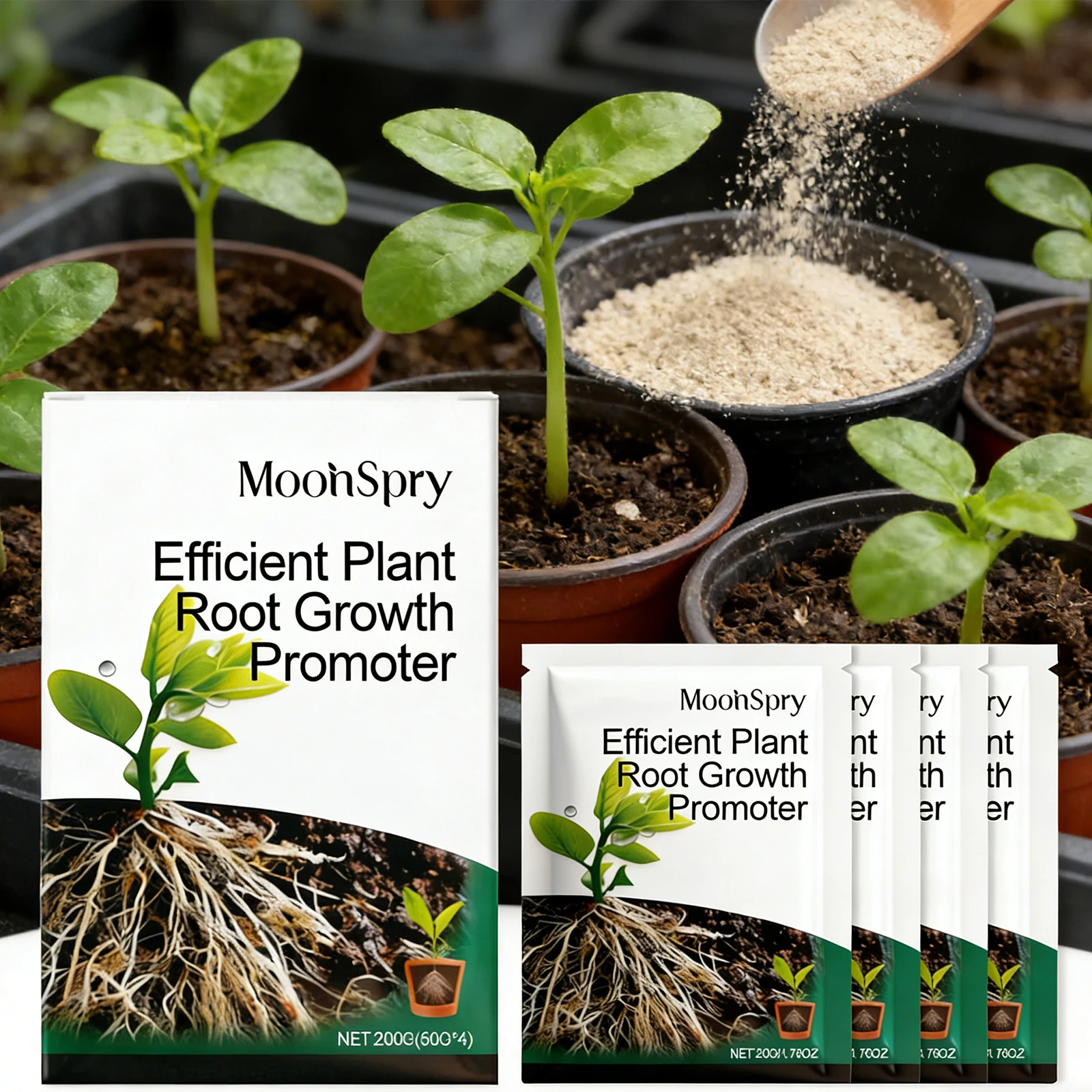 Plant Rooting Powder Garden Greenery Flower Root Enhancer Soil Nutrient Booster Rapid Root Development Healthy Nutrition 200g thumbnail 5