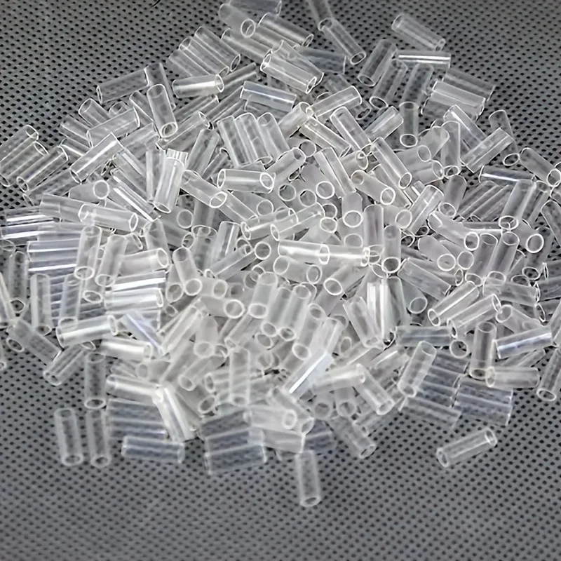 1pack/500pcsHeat Shrink Tubes for Hair Extensions Without adhesive Fusion Hair Accessories tools Transparent Color thumbnail 3
