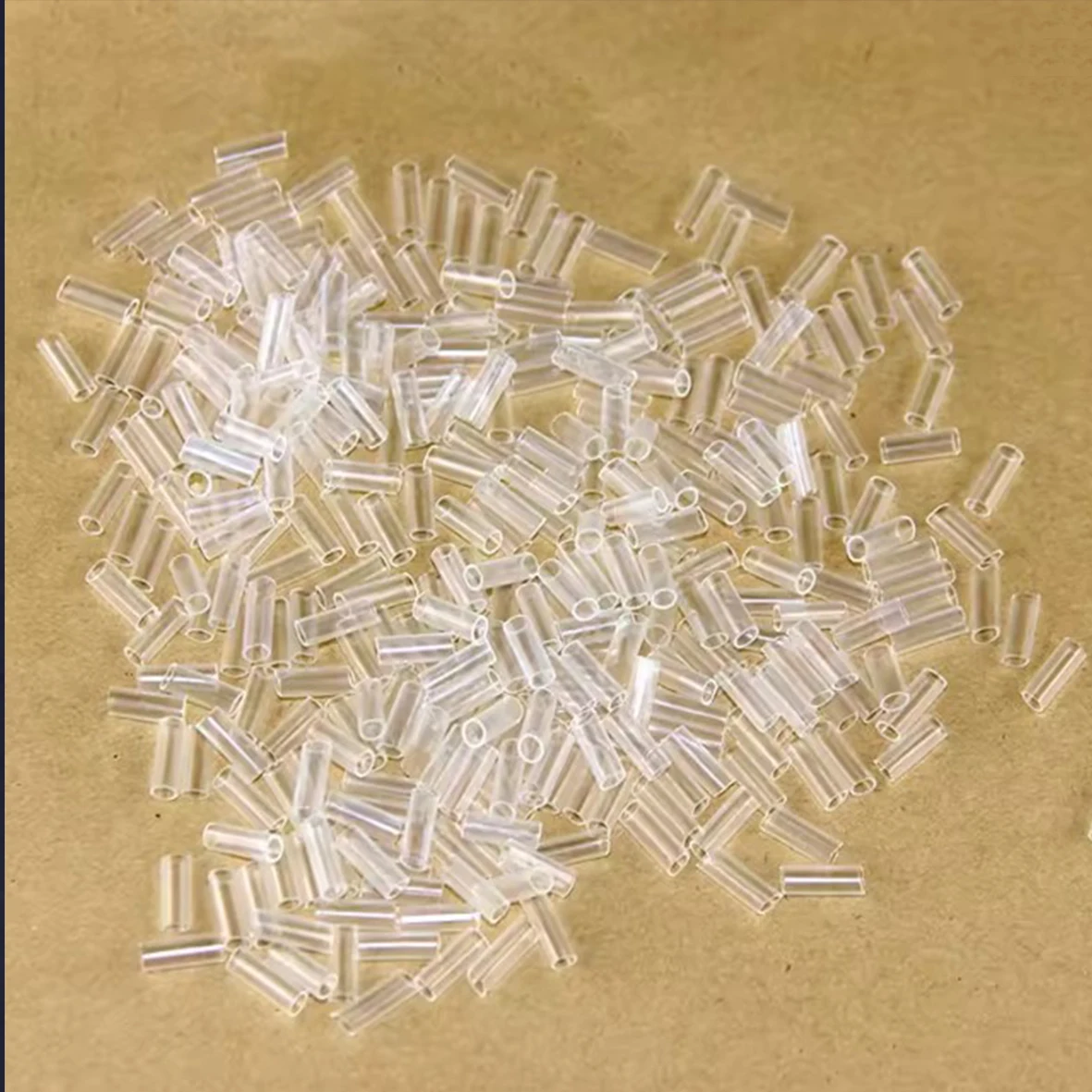 1pack/500pcsHeat Shrink Tubes for Hair Extensions Without adhesive Fusion Hair Accessories tools Transparent Color thumbnail 2