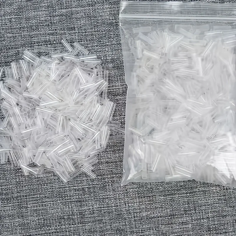 1pack/500pcsHeat Shrink Tubes for Hair Extensions Without adhesive Fusion Hair Accessories tools Transparent Color thumbnail 5