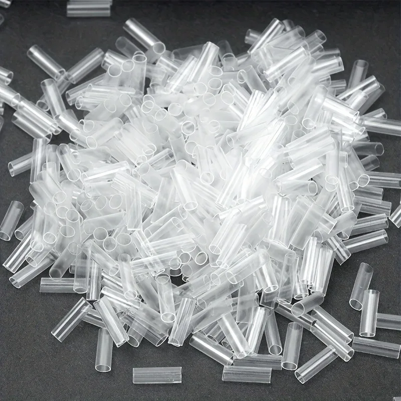 1pack/500pcsHeat Shrink Tubes for Hair Extensions Without adhesive Fusion Hair Accessories tools Transparent Color thumbnail 4