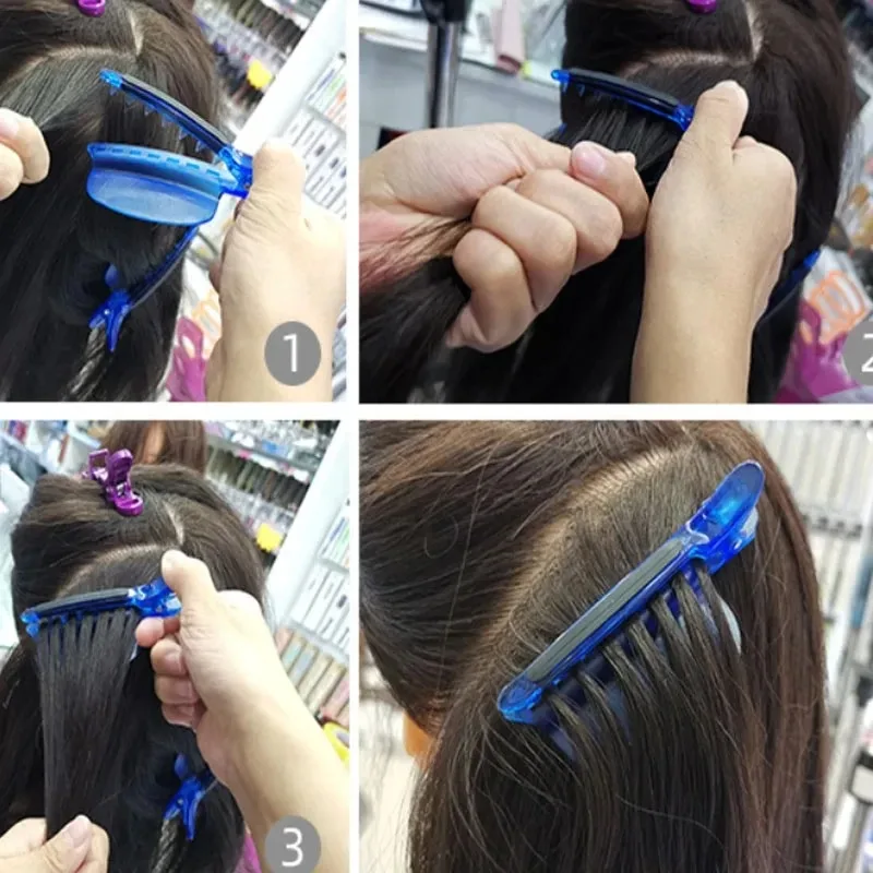 Professional Blue Quick Sectioning Hair Clips for Salon Hair Extensions - Essential Tool for Hairstylists thumbnail 3