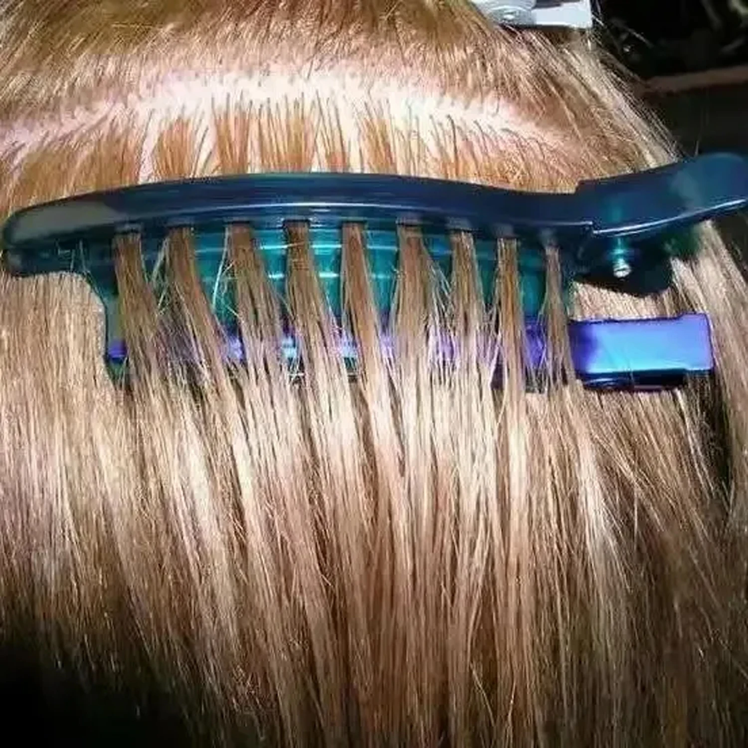 Professional Blue Quick Sectioning Hair Clips for Salon Hair Extensions - Essential Tool for Hairstylists thumbnail 2