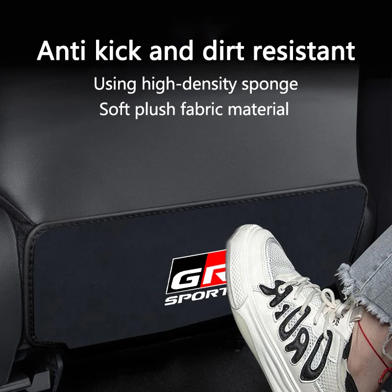 Car Anti-dirty Seat Back Protective Mat Anti Kick Pad Accessories For Toyota GR Sport Camry Corolla Yaris Hilux Prius Avensis thumbnail 2
