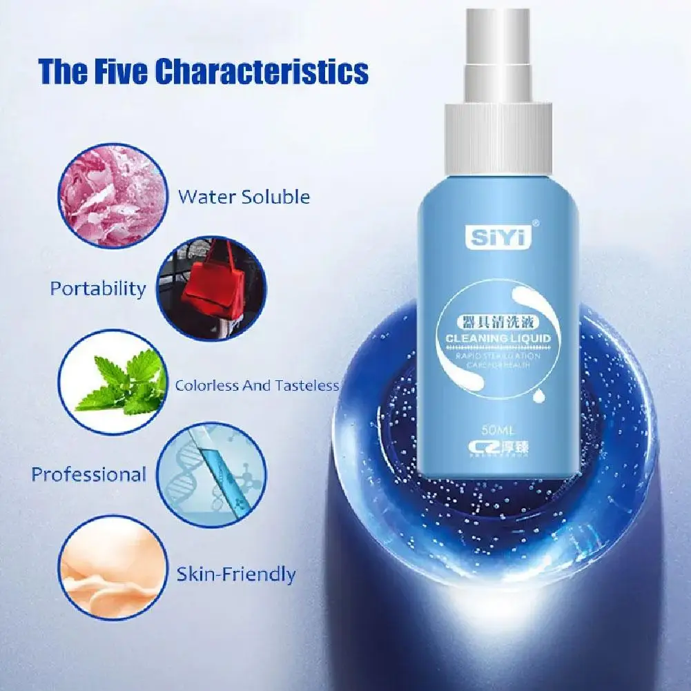 1-4pcs Anti-bacterial Sex Toy Cleaner Disinfection Liquid for Vibrator Body Safe Cleaning Spray Bottle Sex Products thumbnail 3