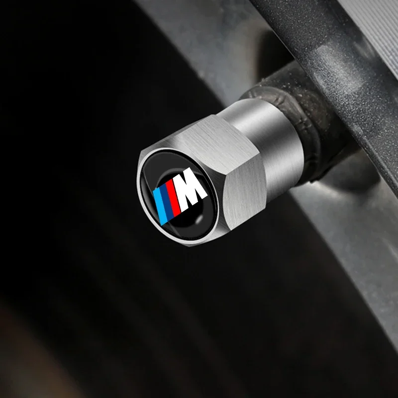 4Pcs Metal Bolt-in Wheel Tire Valve Caps Car Emblem Dust Accessories For BMW M E46 E90 E60 Car decorative ornam Auto Accessories thumbnail 6